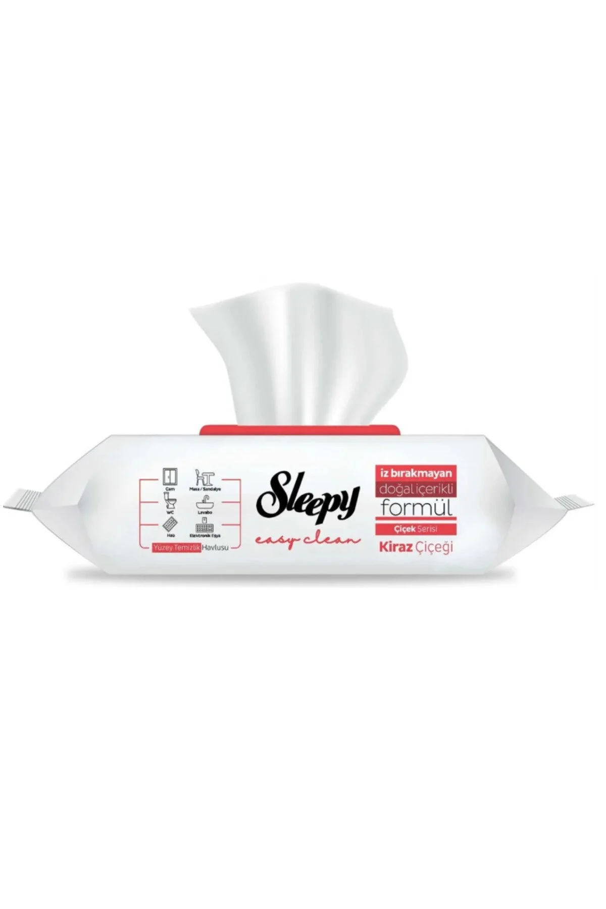 2 Sleepy Easy Clean Kiraz Çiçeği Yüzey Temizlik Havlusu 100 Yaprak | İz Bırakmaz, Hijyenik - Görsel 1